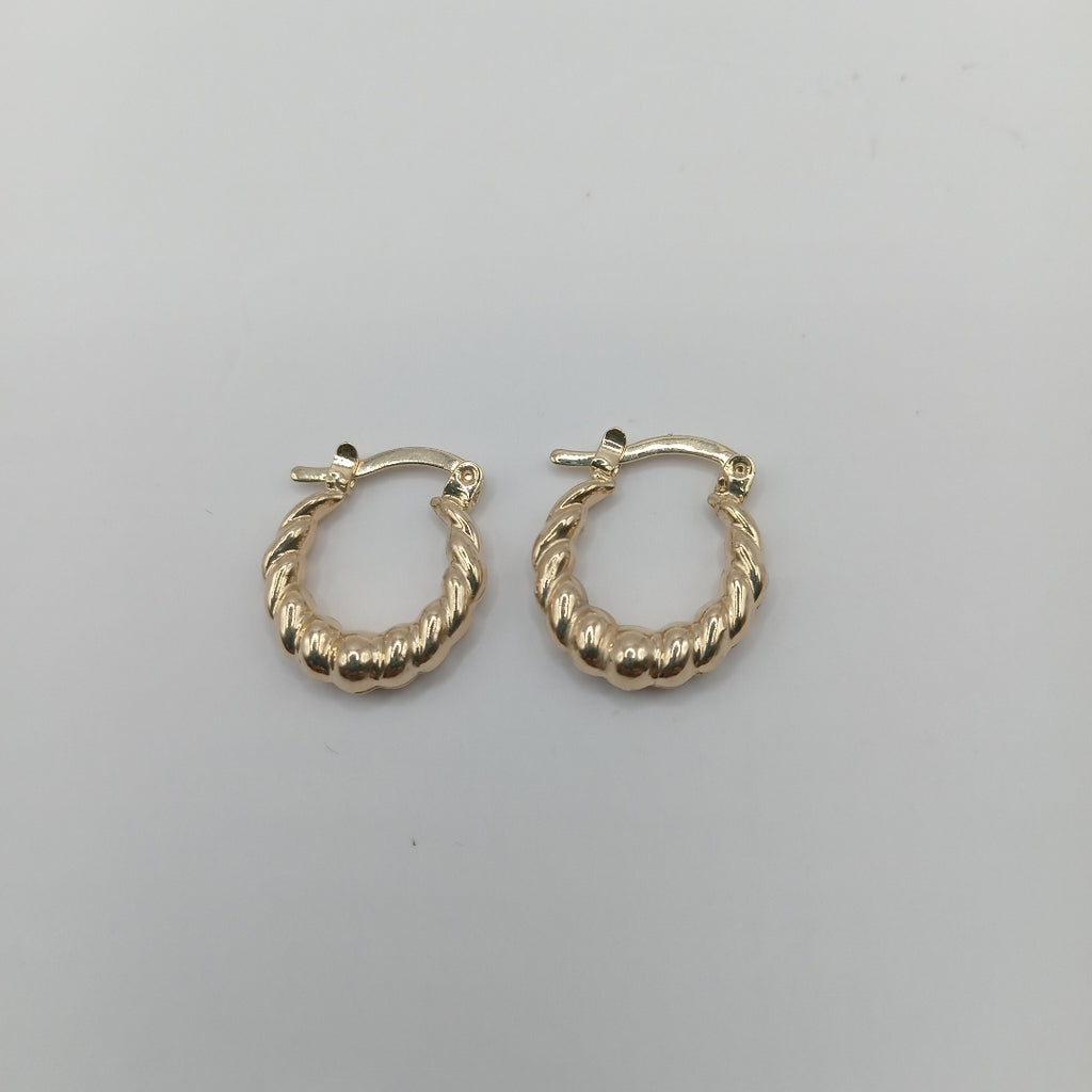 ARETES ARRACADAS TZL HUECAS 14K 1.5 GR (NUEVO)