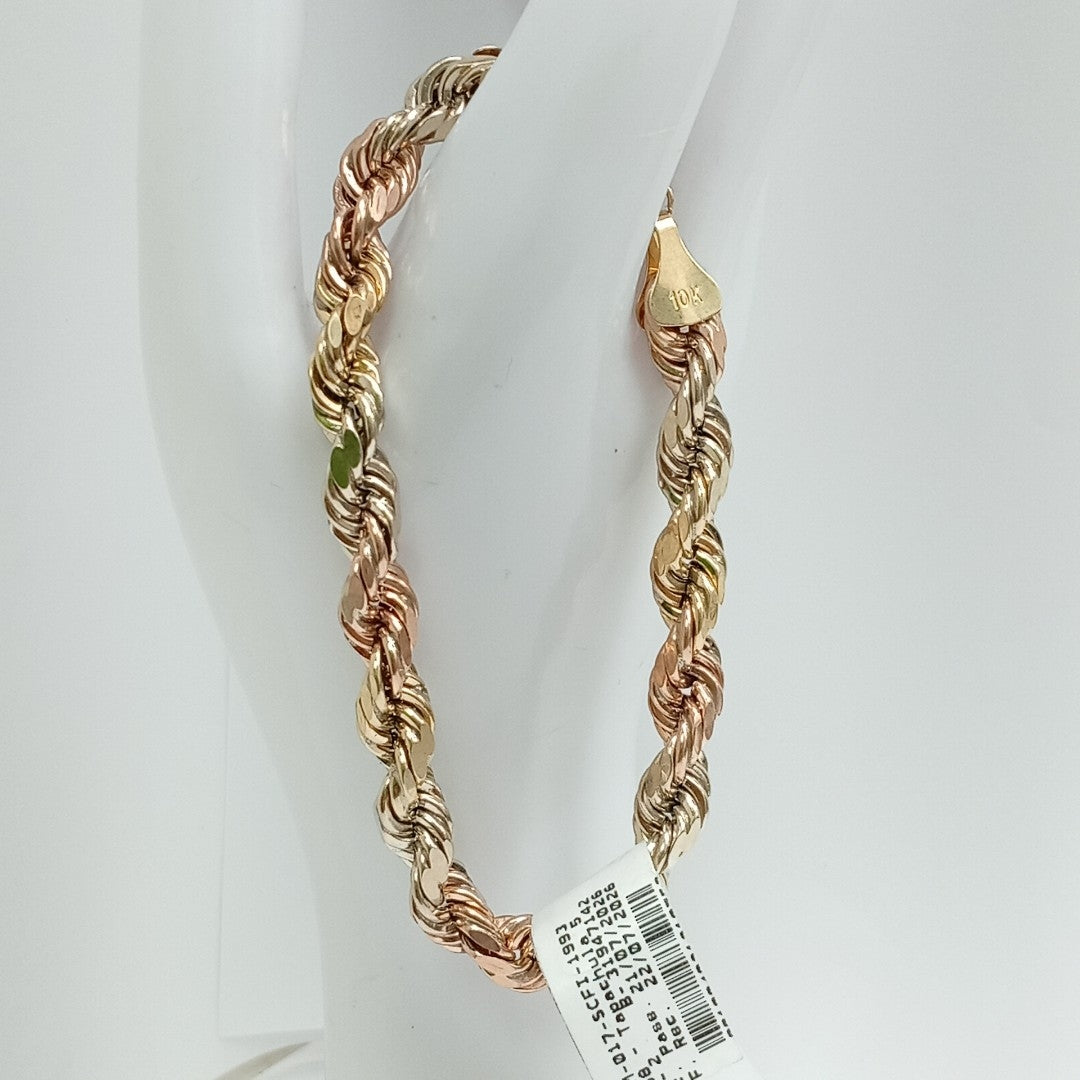 PULSERA ORO, ORO COMBINADO 10 K 18.3 GRMS (SEMINUEVO)