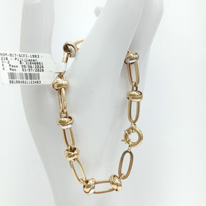 PULSERA ORO COMBINADO 14 K 6.4 GRMS (SEMINUEVO)