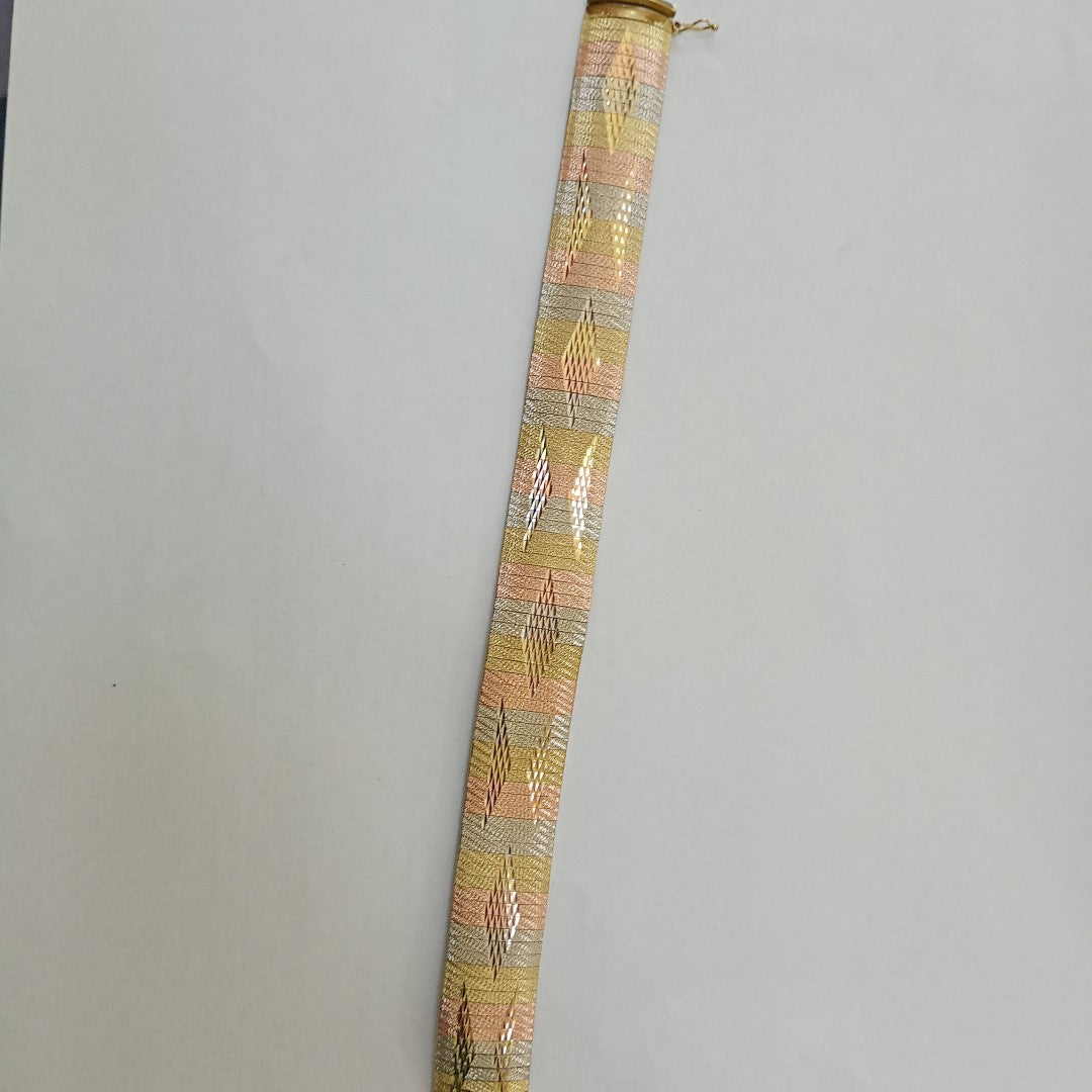 PULSERA ORO COMBINADO 14 K 22.7 GRMS (SEMINUEVO)
