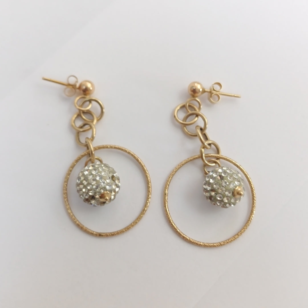 BROQUELES PAR ORO 14 K 3,80 GRMS (SEMINUEVO)