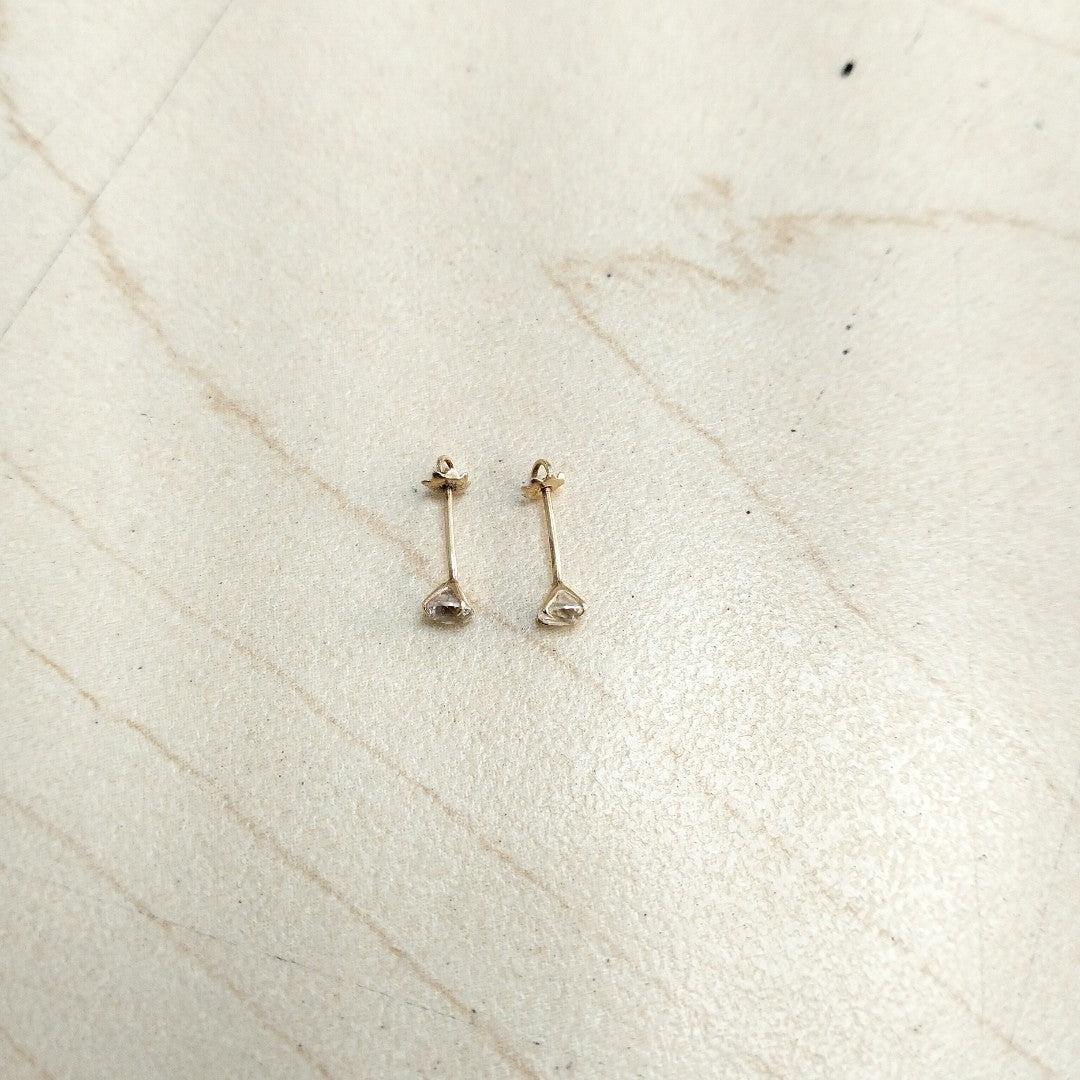 BROQUELES PAR ORO 14 K 0,20 GRMS (SEMINUEVO)