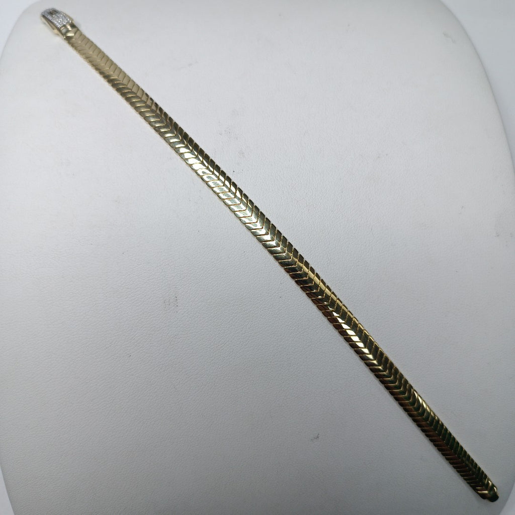 PULSERA CABALLERO MONACO ORO 10K 6.7 (NUEVO)