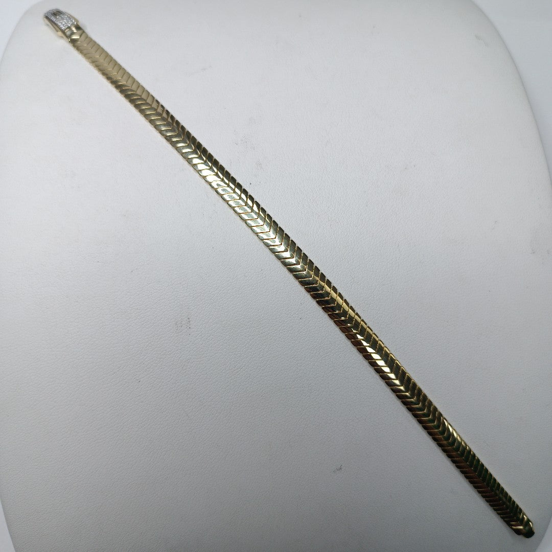 PULSERA CABALLERO MONACO ORO 10K 6.7 (NUEVO)