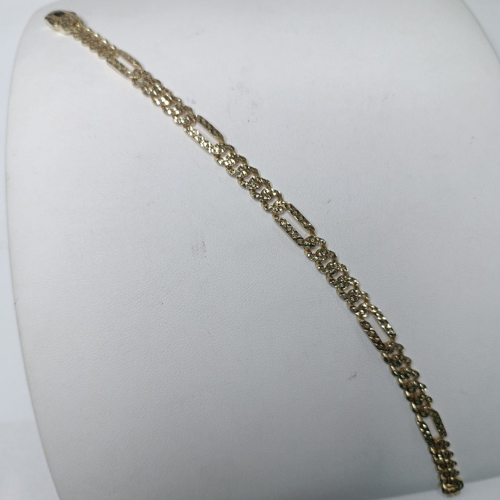 PULSERA CABALLERO MONACO ORO 10K 7 (NUEVO)