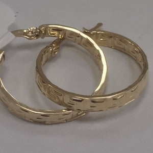 ARETES ARRACADA CON GRECAS 14K 2.2 GR (NUEVO)
