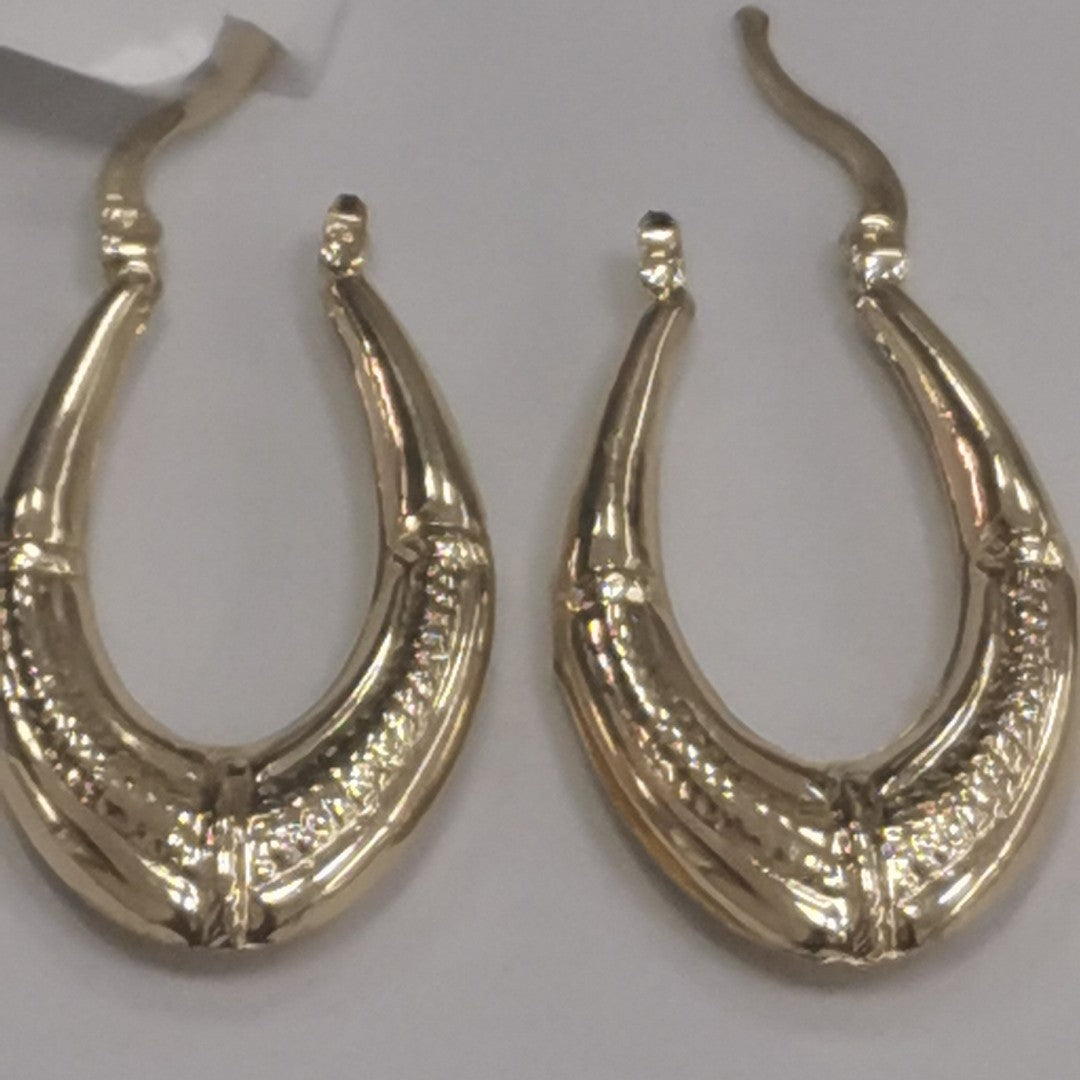 ARETES ARRACADAS ESTRIADAS 14K 2.7 GR (NUEVO)