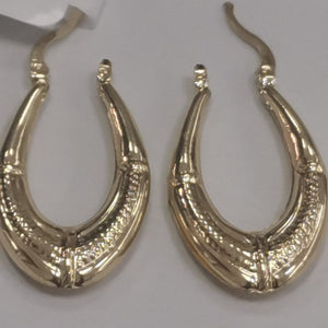 ARETES ARRACADAS ESTRIADAS 14K 2.7 GR (NUEVO)