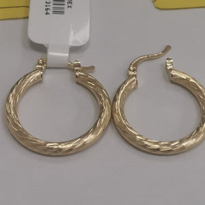 ARETES TEJIDO ARRACADAS ASTRIADAS 14K 3 GR (NUEVO)