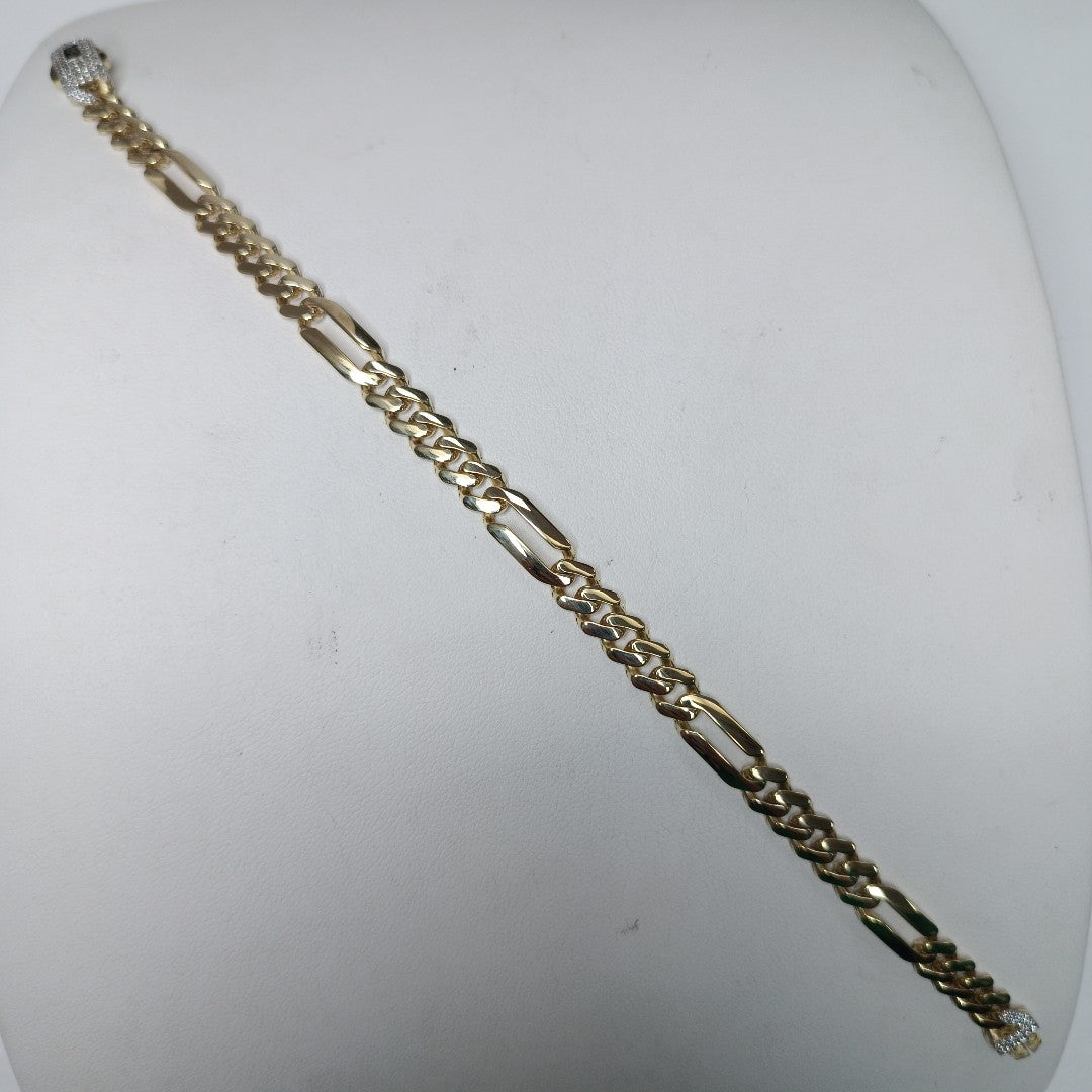 PULSERA CABALLERO MONACO ORO 10K 7 (NUEVO)