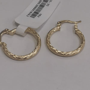 ARETES ARRACADAS LABRADAS 14K 2.1 GR (NUEVO)