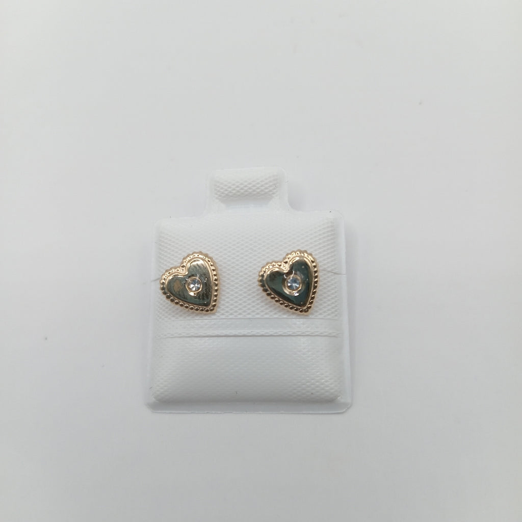 BROQUELES BROQUEL FIG CORAZON C CIRCONIA 14K 0.2614 GR (NUEVO)