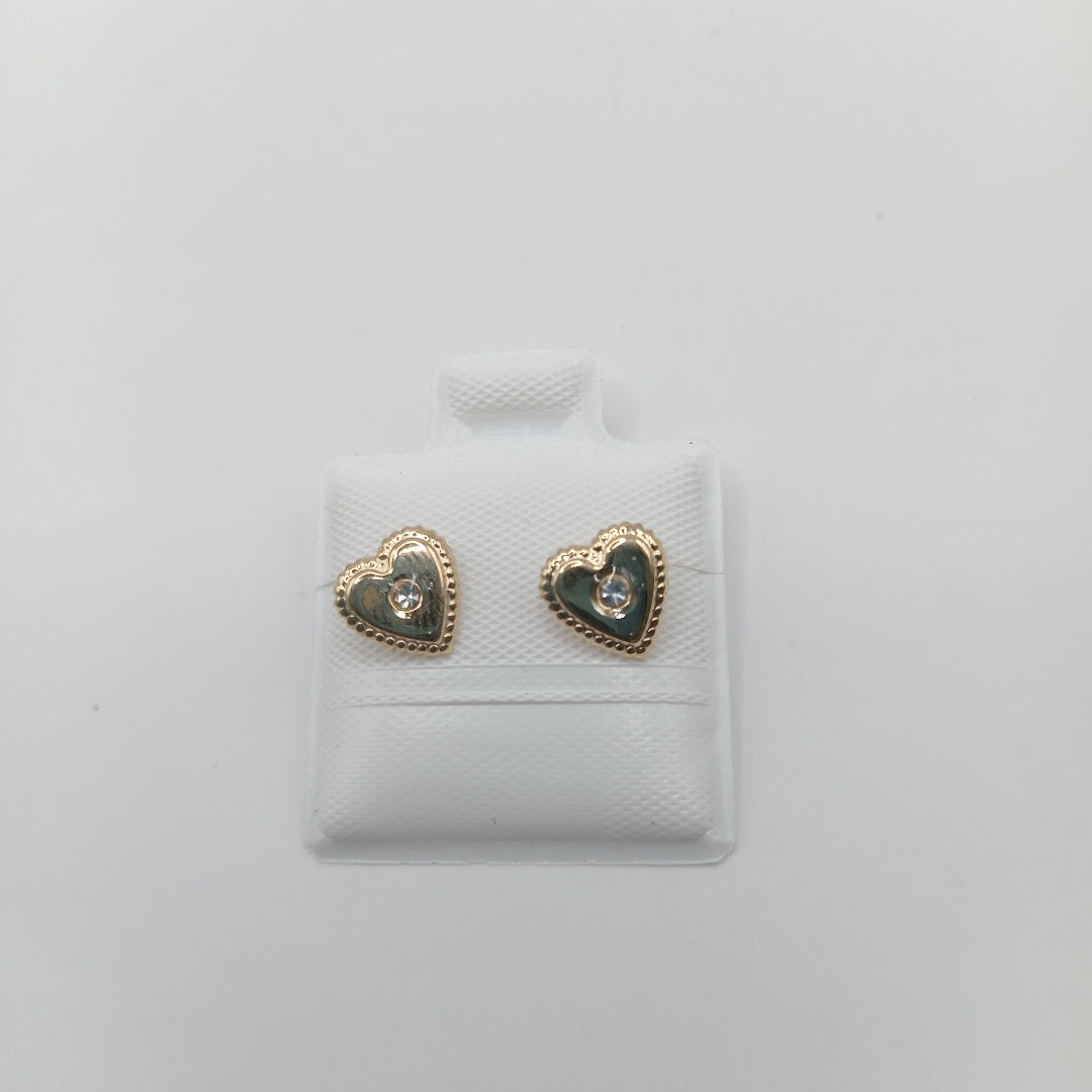 BROQUELES BROQUEL FIG CORAZON C CIRCONIA 14K 0.2614 GR (NUEVO)