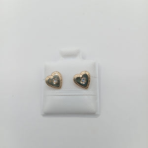 BROQUELES BROQUEL FIG CORAZON C CIRCONIA 14K 0.2614 GR (NUEVO)