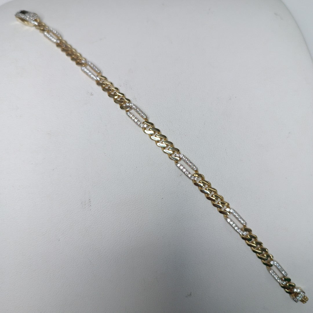 PULSERA MONACO ORO 10K 6.3 (NUEVO)