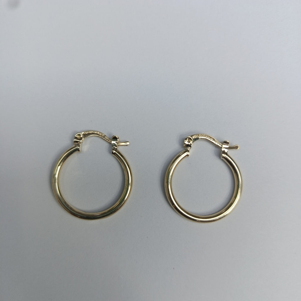 ARETES TEJIDO ARRACADAS LISAS 14K 1.2 GR (NUEVO)