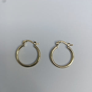 ARETES TEJIDO ARRACADAS LISAS 14K 1.2 GR (NUEVO)
