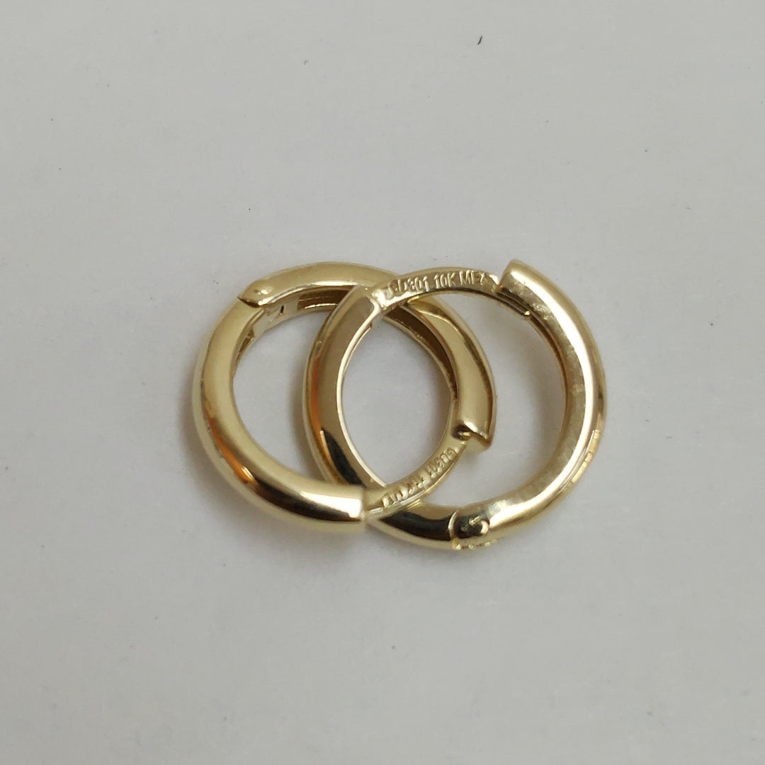 ARETES ARRACADAS LISAS 10K 1.2 GR (NUEVO)