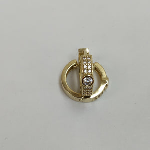 ARETES ARRACADAS C CIRCONIAS 10K 2.7 GR (NUEVO)