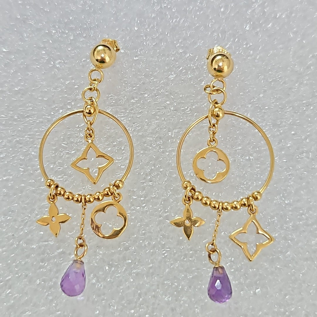 ARETES PAR ORO 14 K 6.8 GRMS (SEMINUEVO)