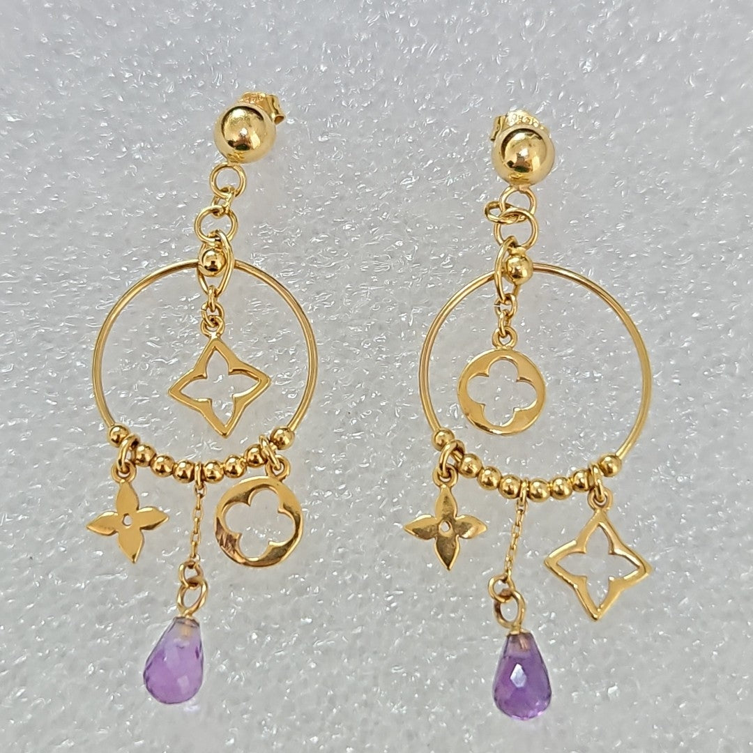 ARETES PAR ORO 14 K 6.8 GRMS (SEMINUEVO)