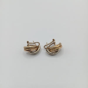 ARETES PAR ORO COMBINADO 14 K 4,60 GRMS (SEMINUEVO)