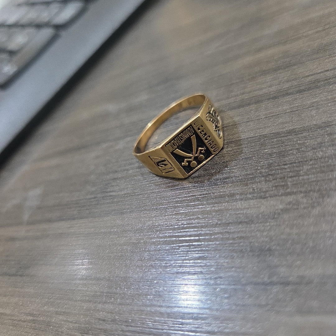 ANILLO DE GRADUACIÓN ORO 14 K 4.6 GRMS (SEMINUEVO)