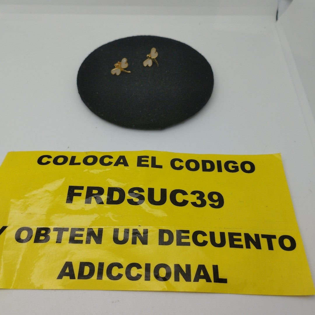 ARETES PAR ORO 14 K 1,00 GRMS (SEMINUEVO)