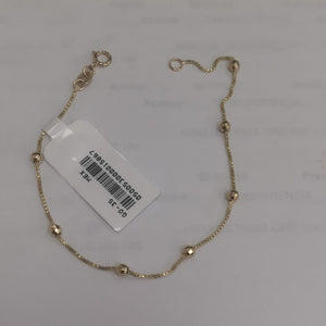 PULSERA ESPECIAL CON BOLITAS 14K 18 CM 1.4 GR (NUEVO)