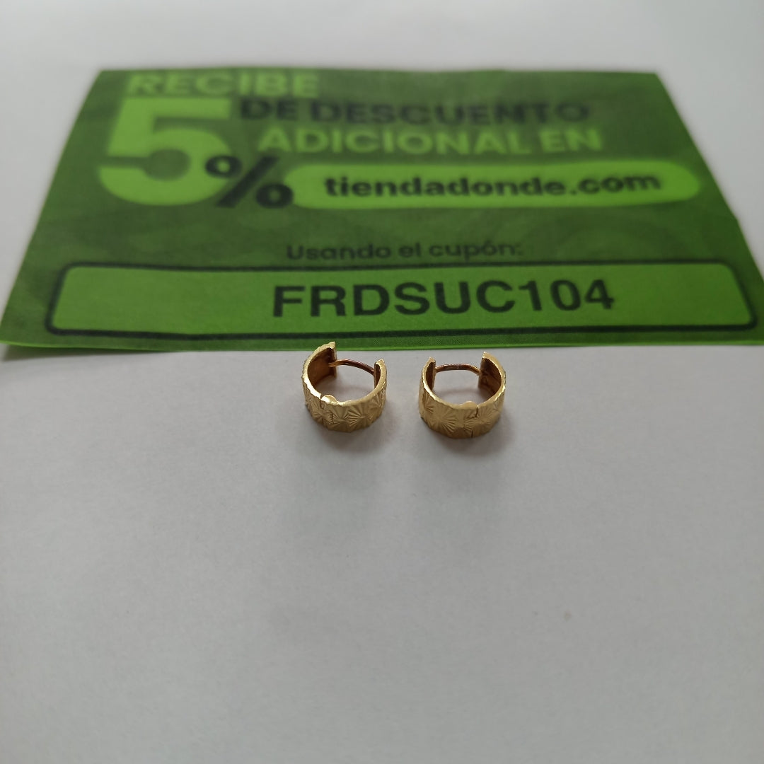 ARRACADAS PAR ORO 14 K (SEMINUEVO)