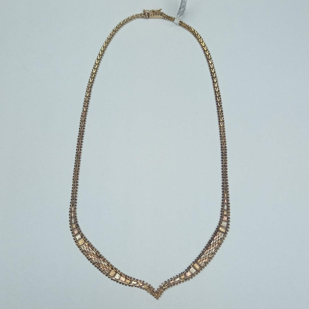 GARGANTILLA ORO COMBINADO 10 K 14.9 GRMS (SEMINUEVO)
