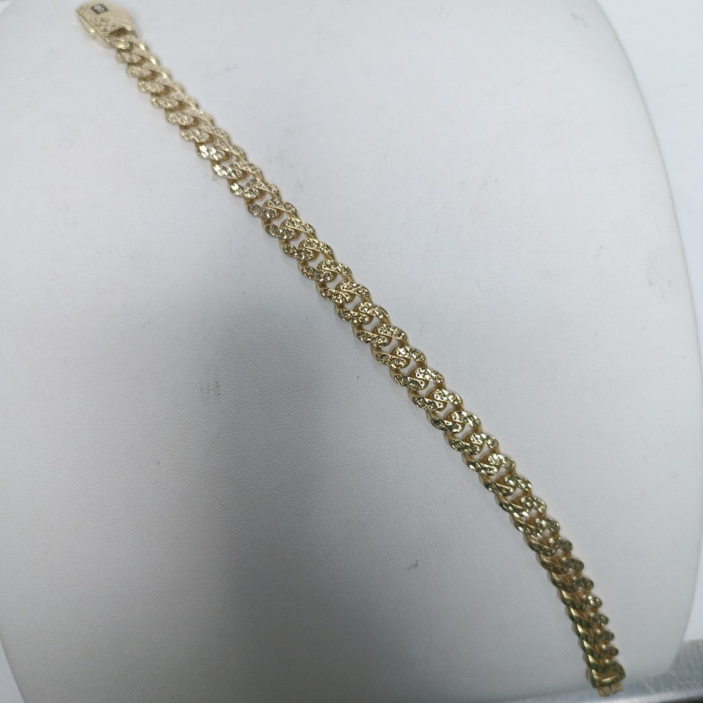 PULSERA CABALLERO MONACO ORO 10K 9.6 (NUEVO)