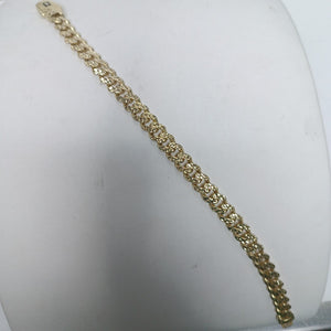 PULSERA CABALLERO MONACO ORO 10K 9.6 (NUEVO)