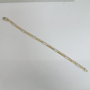 PULSERA CABALLERO MONACO ORO 10K 6.5 (NUEVO)