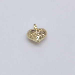DIJE TEJIDO CORAZON LABRADO 14K 1 GR (NUEVO)