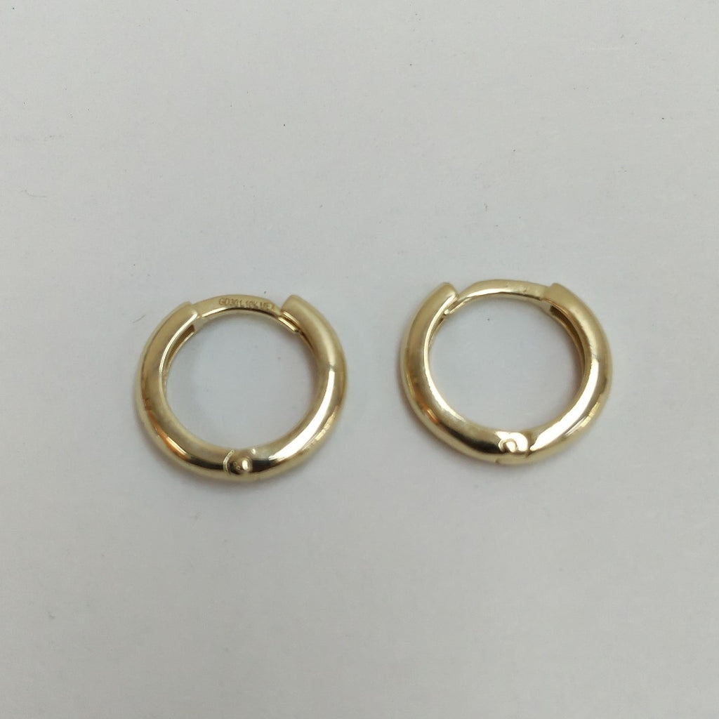 ARETES ARRACADAS LISAS 10K 1.2 GR (NUEVO)