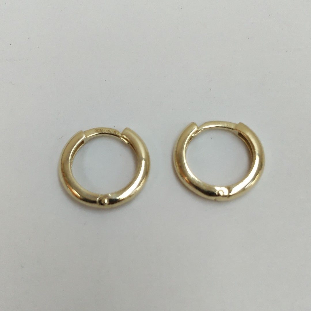 ARETES ARRACADAS LISAS 10K 1.2 GR (NUEVO)