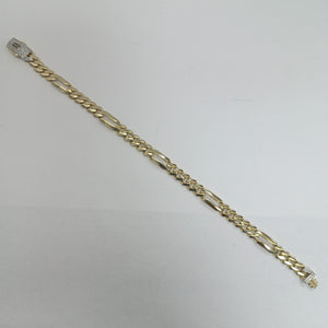 PULSERA CABALLERO MONACO ORO 10K 7.6 (NUEVO)