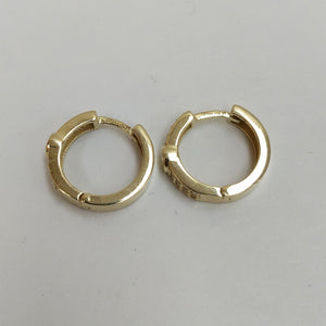 ARETES ARRACADAS C CIRCONIAS 10K 2.7 GR (NUEVO)