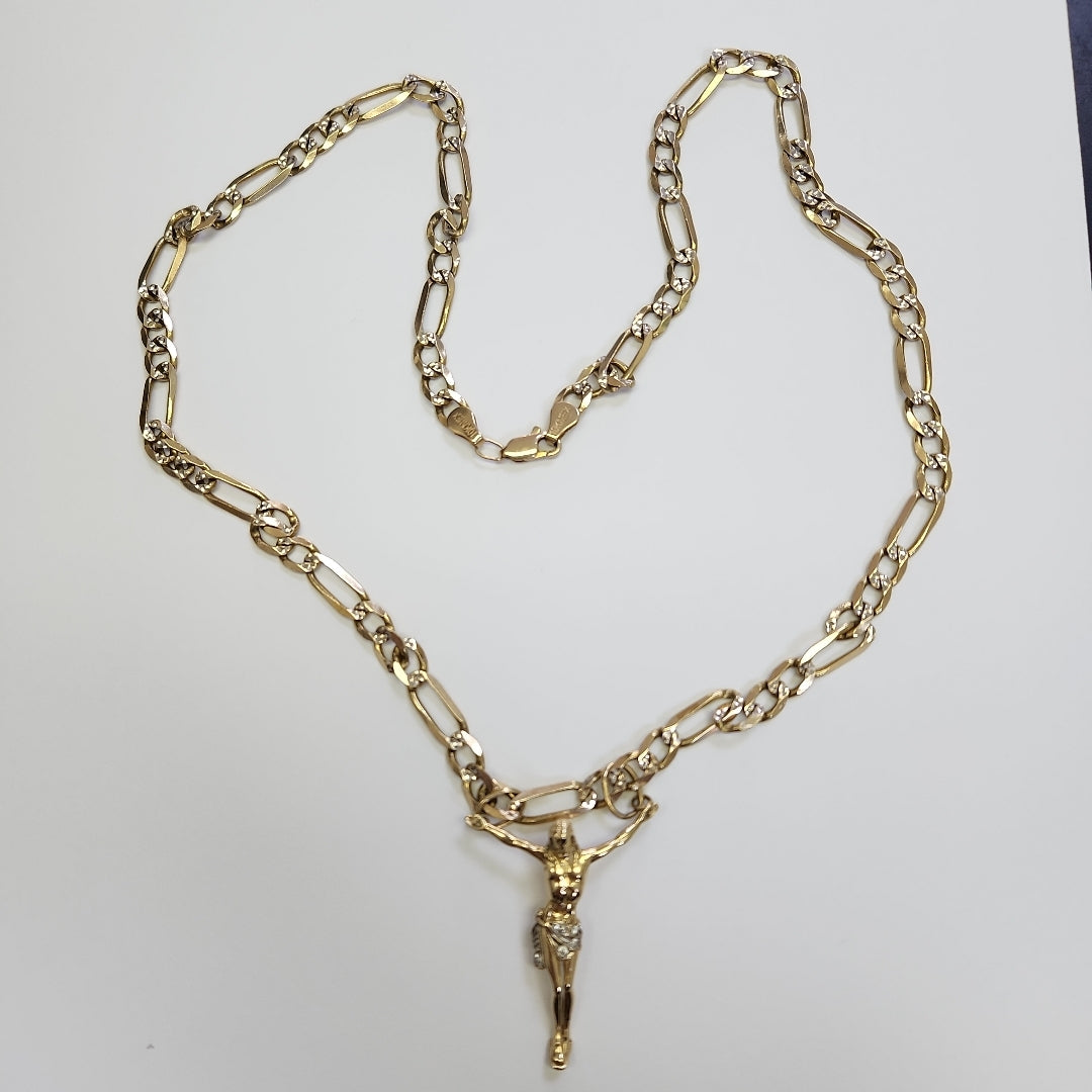 CADENA, CRUCIFIJO ORO 10 K 29.8 GRMS (SEMINUEVO)