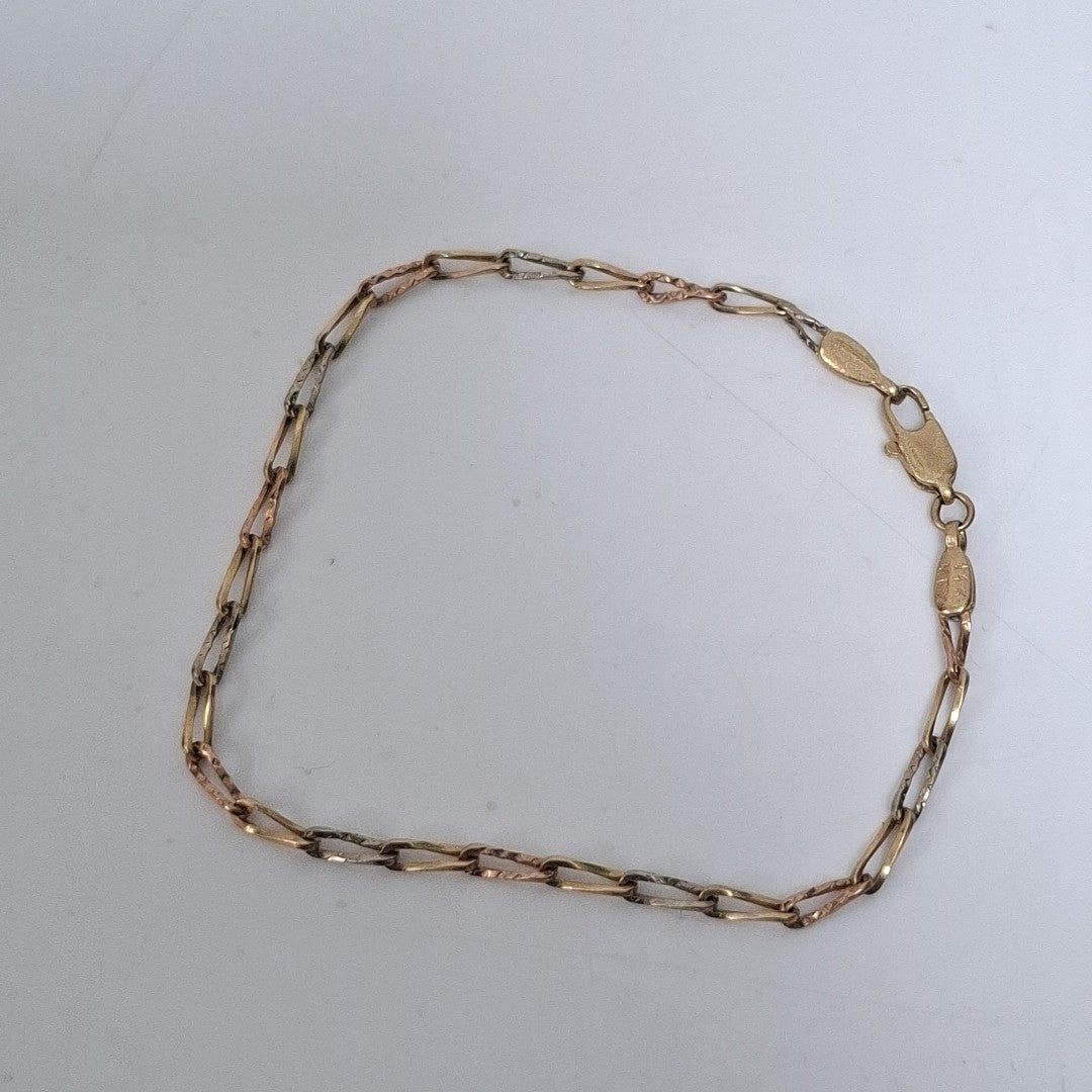 PULSERA ORO COMBINADO 14 K 3,00 GRMS (SEMINUEVO)