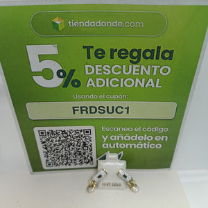 PAR ARETES MONACO ORO 10K 4.3 (NUEVO)