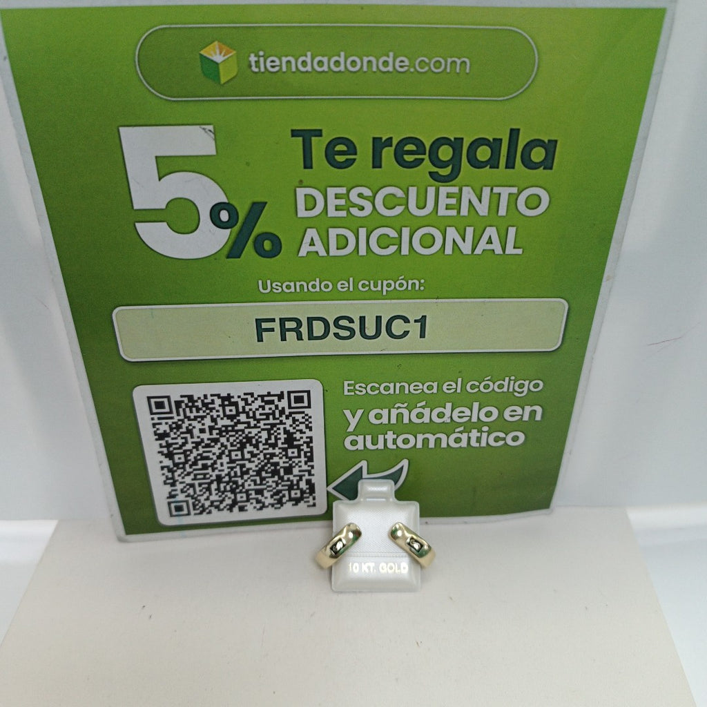 PAR ARETES MONACO ORO 10K 3.4 (NUEVO)
