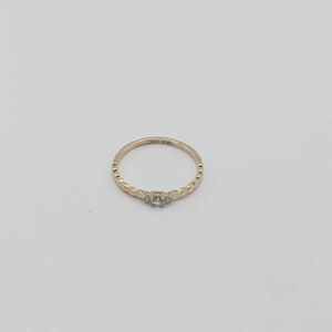 ANILLO ANILLITO C CIRCONIAS 14K 6.5 TALLA 1.1 GR (NUEVO)