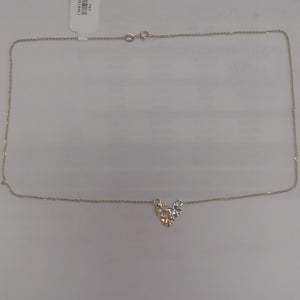 CADENA TEJIDO GARGANTILLA ESPECIAL C FLORES 14K 45 CM 2.9 GR (NUEVO)