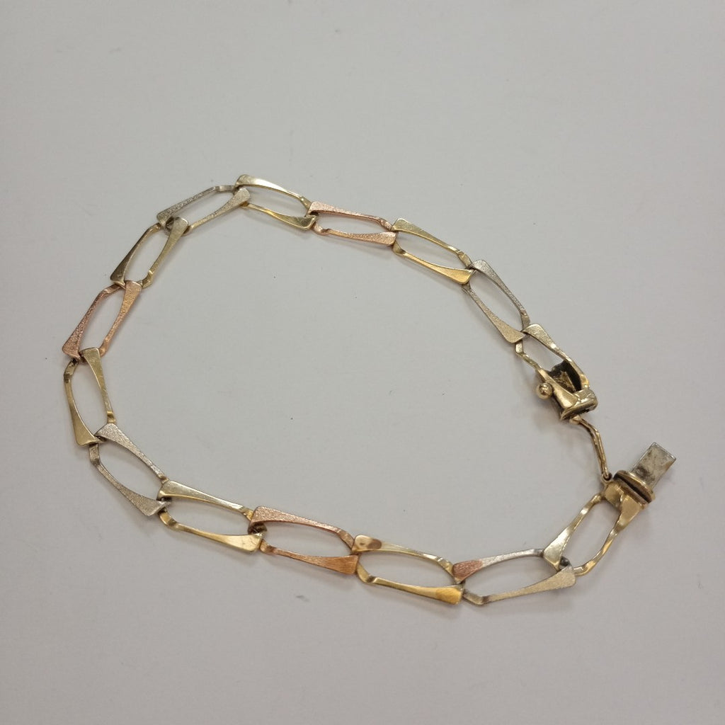 PULSERA ORO COMBINADO 14 K 6,50 GRMS (SEMINUEVO)