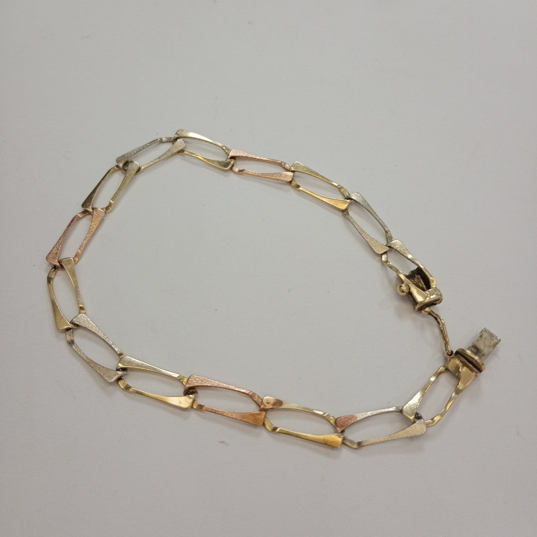 PULSERA ORO COMBINADO 14 K 6,50 GRMS (SEMINUEVO)