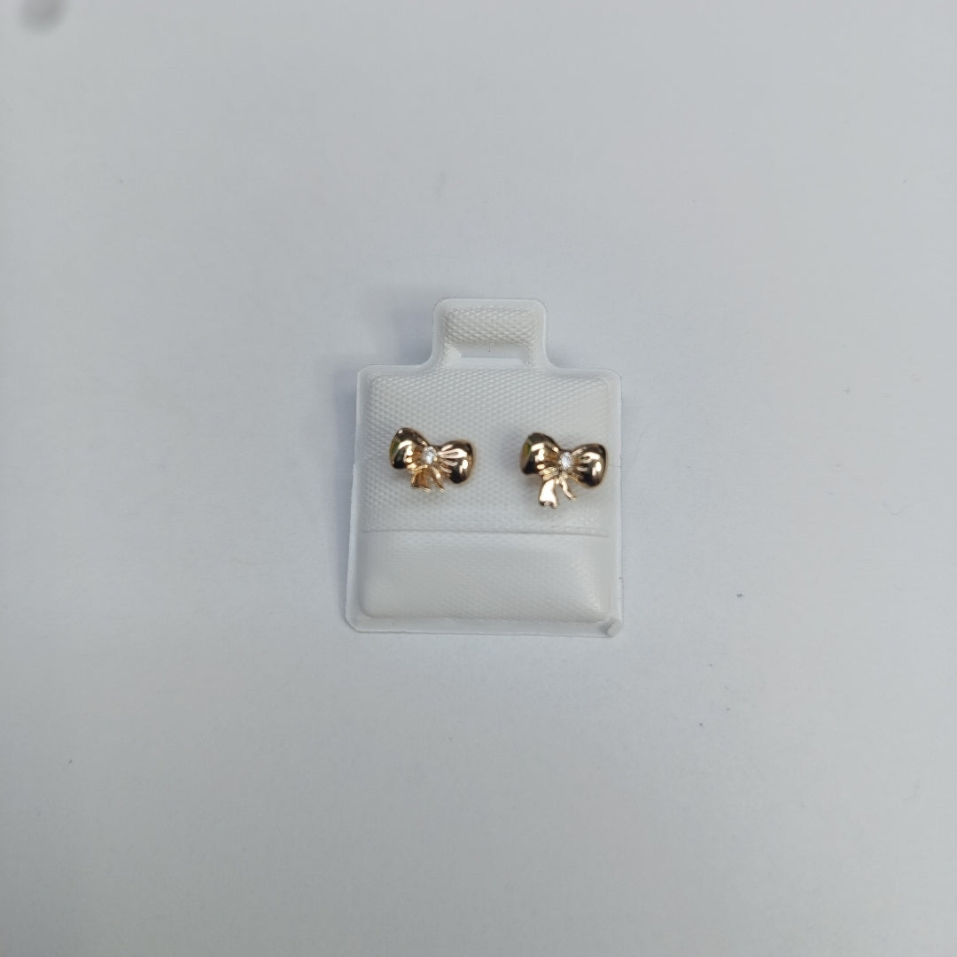 BROQUELES BROQUEL FIG MOÑO C CIRCONIA 14K 0.2441 GR (NUEVO)