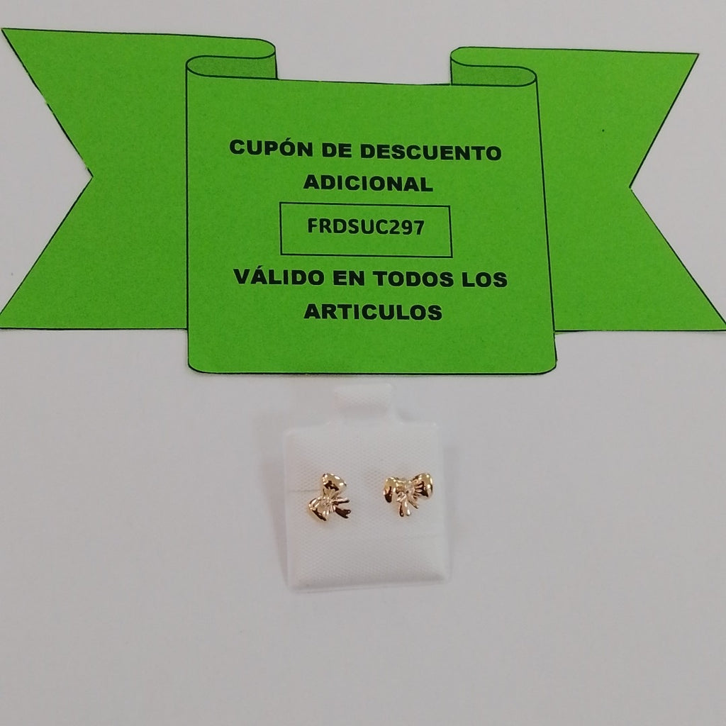 BROQUELES BROQUEL FIG MOÑO C CIRCONIA 14K 0.2441 GR (NUEVO)