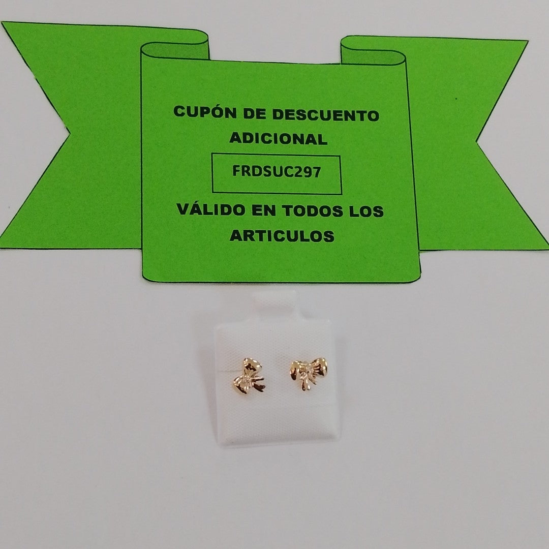 BROQUELES BROQUEL FIG MOÑO C CIRCONIA 14K 0.2441 GR (NUEVO)